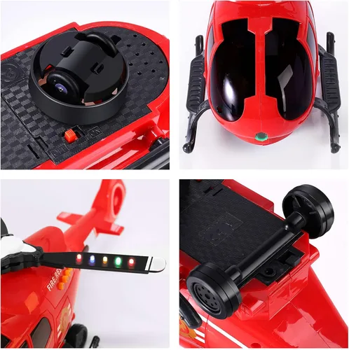 Miniatura 6 de ele ELEOPTION Avión de Juguete con Control Remoto por Infrarrojos Juguetes de Helicóptero con Luces y Música Juguetes de Aeroplano para Niños