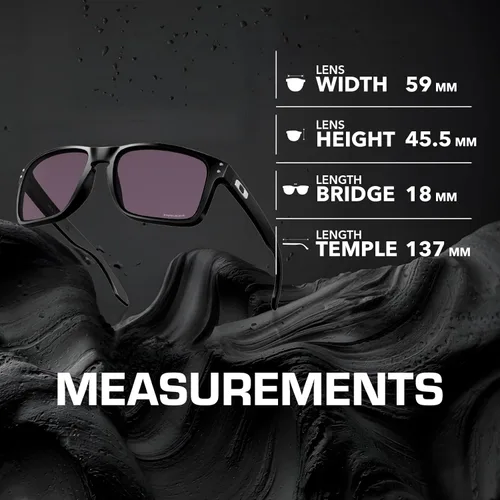 Miniatura 5 de Oakley HOLBROOK XL OO9417 Square Shape Sunglasses With Official Eyewear Kit Marco Negro Mate Lente Gris Prizm