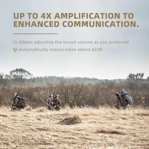 Miniatura 3 de PROHEAR Protección auditiva electrónica para tiro con amplificación de sonido 4X, orejeras de protección auditiva para campo de tiro, auriculares