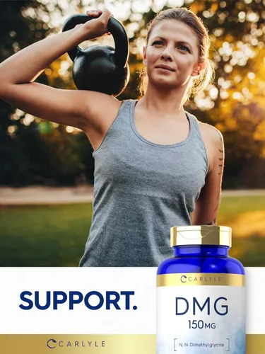 Miniatura 6 de Carlyle DMG N-dimetilglicina 150 mg 180 cápsulas Suplemento sin OMG, sin gluten