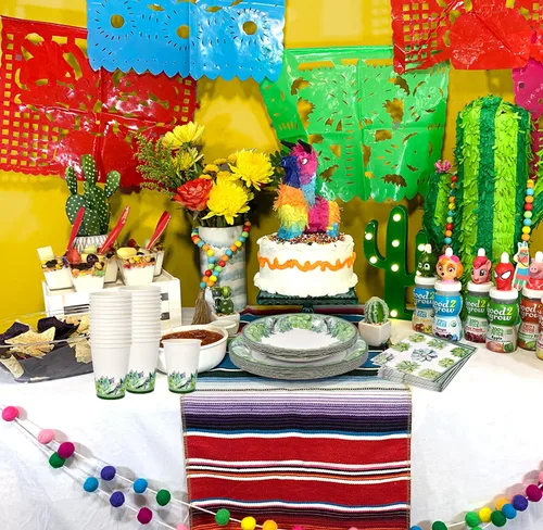 Miniatura 6 de Gift Boutique Juego de 96 piezas de suministros para fiestas suculentas: platos de papel, tazas y servilletas para tema de cactus y vegetación