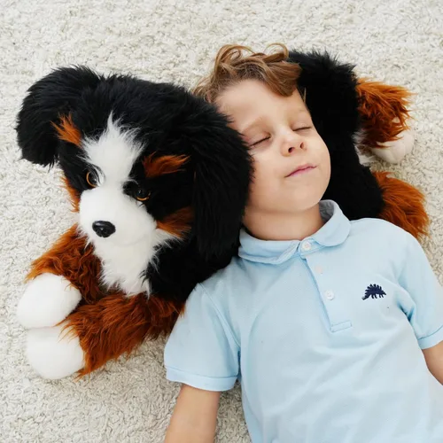 Miniatura 5 de Animal de peluche con peso, cachorro de peluche suave, perro de montaña de Berna, regalo de juguete para niños y adultos, 4.5 libras, 25 pulgadas
