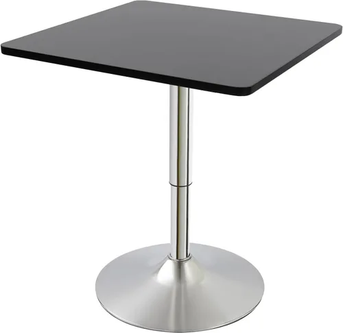 Miniatura 7 de Mesa de bar, mesa de bar cuadrada, para bebidas, café, mesa moderna, altura ajustable, mesa giratoria de 360°, mesa de cóctel alta, mesa de bistró