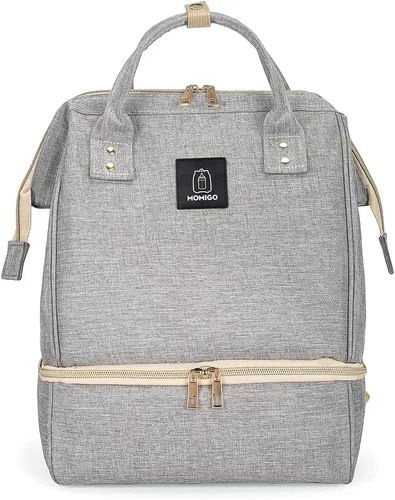 Miniatura 8 de Mochila para extractor de leche, bolsa enfriadora y resistente a la humedad, doble capa para madre, mochila de trabajo al aire libre con puerto