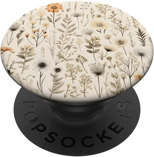 PopSockets estándar de flores silvestres bohemias, diseño botánico, floral, vintage, PopSockets estándar