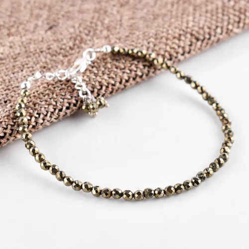 Miniatura 37 de Natural Gemstone Micro Beads Dainty Bangle Bracelet, Handmade Birthstone Jewelry, Healing Chakra Crystals, Silver Plated 8 inch, Birthday Gift for