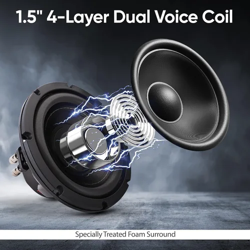 Miniatura 6 de Altavoz de graves de 4 ohmios doble de 1000 W y 10 pulgadas Pyle, 8" (20 cm)