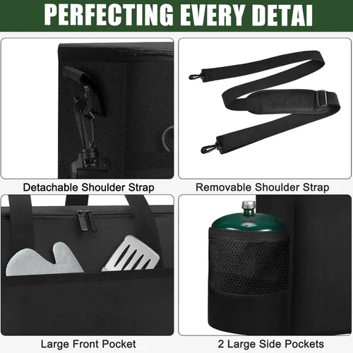 Miniatura 5 de Funda de transporte para estufa de campamento Coleman de 2 quemadores, bolsa de almacenamiento portátil resistente al agua para estufas de gas Camp