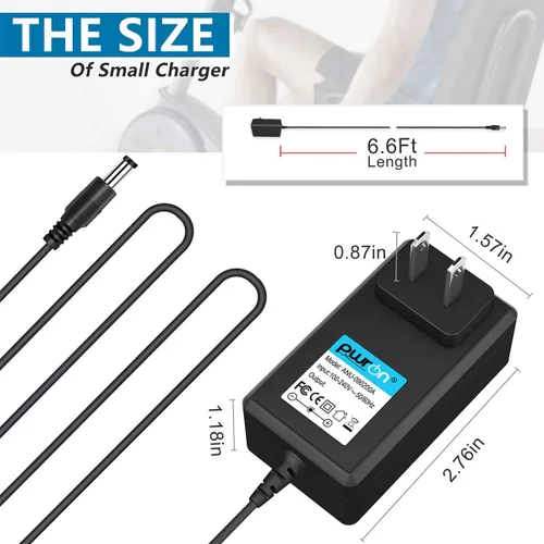 Miniatura 3 de (6.6 pies de largo) 12V 2A Ac Dc adaptador cargador para Life Fitness X1 X3 X5 X8 GO Console Fitness Gear 810E 820E 830E máquina elíptica