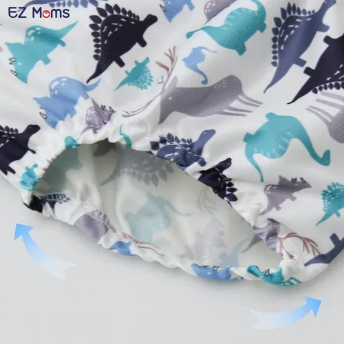 Miniatura 2 de EZ Moms Paquete de 6 unidades de ropa interior de plástico suave para niños pequeños, funda de pañales reutilizable para bebé, fundas de ropa