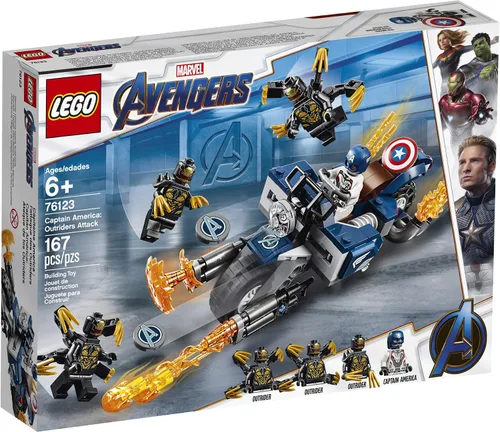 Miniatura 4 de LEGO Marvel Avengers Capitán América: Outriders Attack 76123 Kit de construcción (167 piezas)