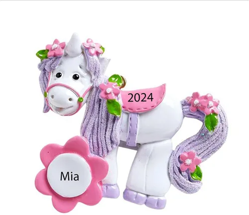 Miniatura 11 de Santa Tell Me Adorno de Navidad de castillo de princesa 2025, decoración personalizada para árbol, regalo personalizado para niñas, hija, niño