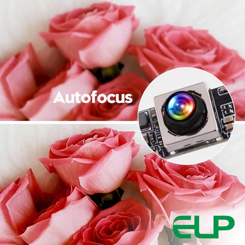 Miniatura 4 de ELP Cámara USB de enfoque automático de 16 MP con micrófono para computadora Mini UVC USB2.0 Lightburn Cámara Micro USB Seguridad PC Módulo de Lente