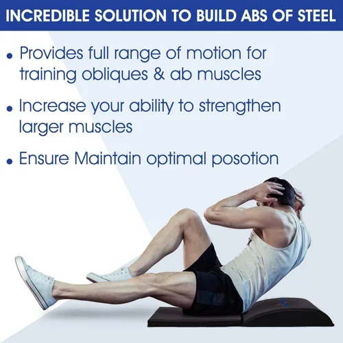 Miniatura 5 de Yes4All Ab Mat Tailbone y sin coxis, almohadilla de apoyo plegable para ejercicios abdominales para entrenamiento central y espalda baja