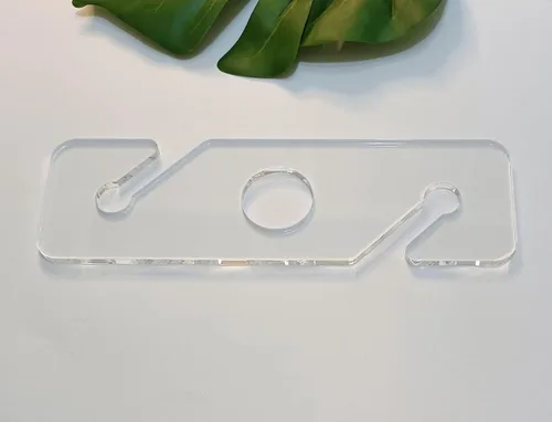 Miniatura 4 de Plantilla de acrílico transparente para vino, plantilla acrílica cortada con láser, plantilla de enrutador para carpinteros y fabricantes (modelo 1)