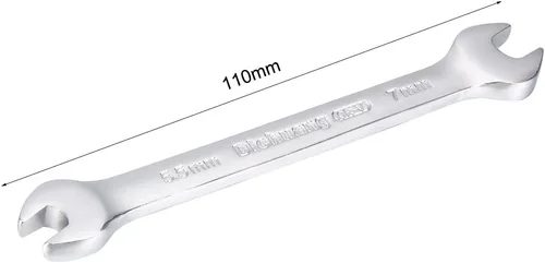 Miniatura 2 de uxcell Llave métrica de doble extremo abierto 0.217 in x 0.276 in