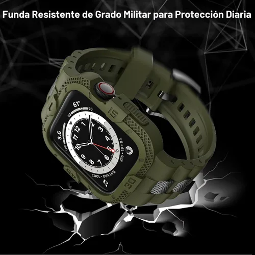Miniatura 2 de Correas compatibles con Apple Watch Band 46mm 45mm 44mm 42mm, correa deportiva para hombres con funda protectora para Watch Series 11 10 9 8 7/ SE
