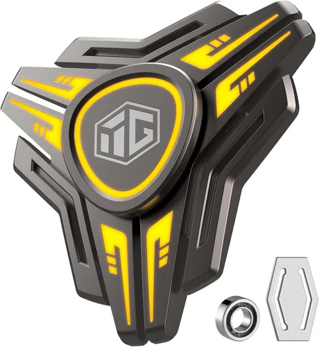 Miniatura 11 de Fidget Spinners, Regalos de Fidget Spinner para Adultos, Juguete para Aliviar el Estrés, Ansiedad y TDAH, Juguete Giratorio de Dedo de Metal con Luz