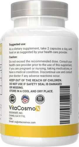 Miniatura 3 de Suplemento NAD+ 1,200 mg por porción, 120 cápsulas (dinucleótido de nicotinamida y adenina) - 60 porciones, sin gluten, vegano