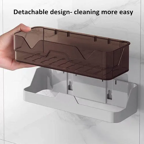 Miniatura 4 de MRPAPA Organizador de baño, organizador de ducha, paquete de 2 estantes de baño montados en la pared, organización y almacenamiento de baño, soporte
