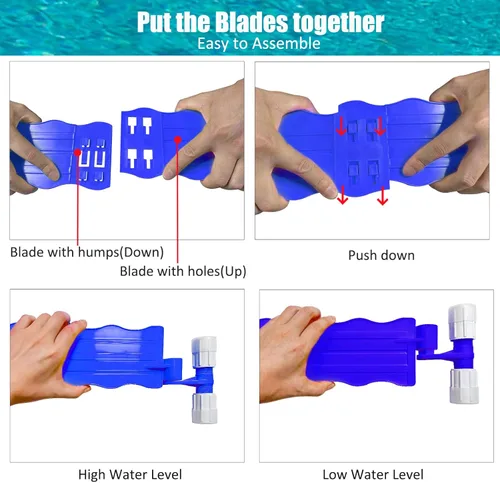 Miniatura 6 de NICENICY Brazo de desnatador de piscina, protector de desnatador, desnatador de piscina, desnatador de piscina manos libres para recoger escombros