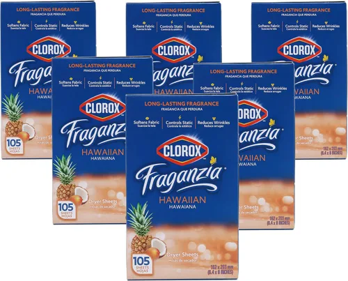 Miniatura 15 de Clorox Fraganzia - Hojas de secadora suavizantes de tela, reductoras de arrugas y antiestáticas, para ropa con gran olor, suaviza telas, aroma Océano