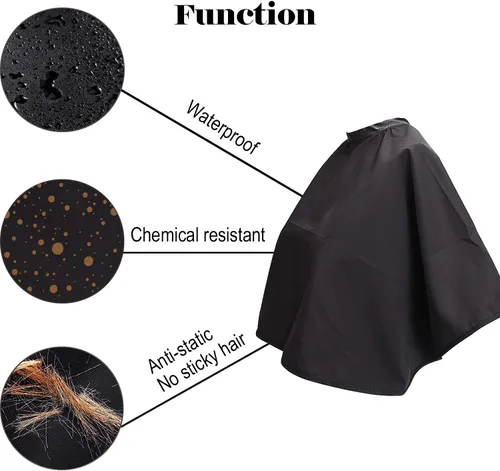 Miniatura 4 de Noverlife Maquillaje Cabo Shortie Makeover Bib Salón de Belleza Smock para Clientes Peine Barba Afeitado Peluquería Champú Capa