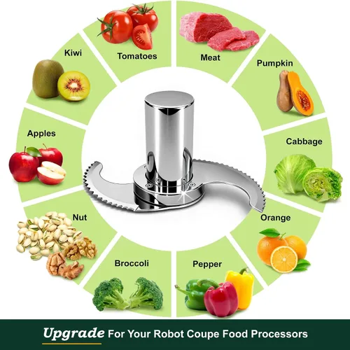 Miniatura 8 de 27055 Hoja antifugas para robot Coupé procesadores de alimentos R2, R2A, R2N, R2B, R2U, R201, R211, resiste grietas y astillas, borde dentado