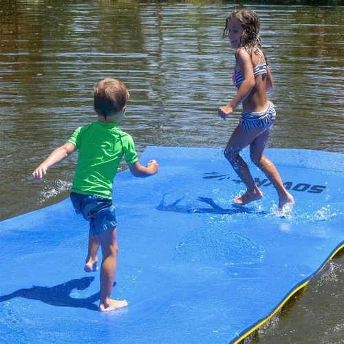 Miniatura 5 de SOWKT Aqua Lily Pad - Tapete flotante para lago y piscina, tapete flotante de espuma de 18 x 6 y 8 x 4 pies para barco, tapete de agua, almohadilla