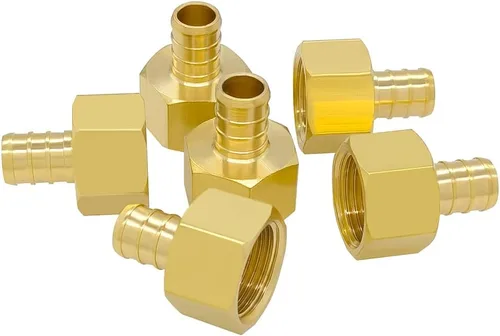 Miniatura 8 de Hooshing Paquete de 6 adaptadores hembra Pex de 1/2 pulgadas, PEX 1/2 pulgada a 1/2 pulgada hembra NPT adaptador de latón