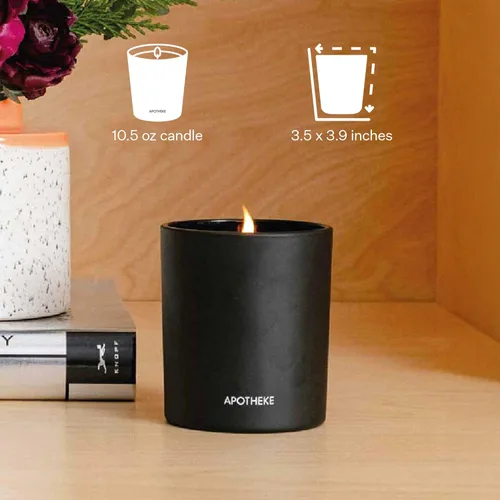 Miniatura 14 de Apotheke Velas perfumadas exclusivas para el hogar, lavanda Hinoki, 10.5 onzas, cera de soja, no tóxica, tarro grande blanco, velas de lujo regalos