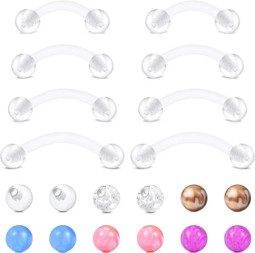 Miniatura 6 de Longita Anillos de ombligo transparentes Anillos de ombligo de plástico Anillos de ombligo de plástico para cirugía deportiva