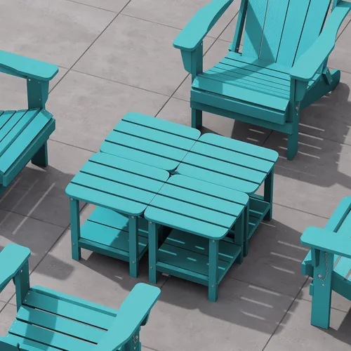 Miniatura 35 de SERWALL Mesa Adirondack de exterior - Mesa auxiliar gris