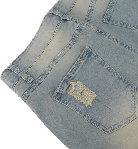 Miniatura 4 de CHERALKEST Jeans de mezclilla ajustados para hombre