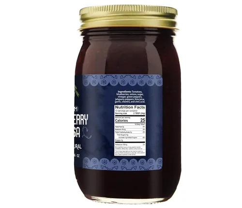 Miniatura 2 de Salsa Gourmet Green Jay Blueberry - Salsa de Frutas con Sabor a Arándano - Salsa Picante de Calor Medio - Salsa Gourmet para Sumergir sin