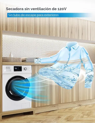 Miniatura 4 de BLACK+DECKER Combo de lavadora y secadora, 2.7 pies cúbicos Todo en uno con pantalla LED y 16 ciclos