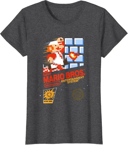 Miniatura 4 de Super Mario Dashin - Camiseta gráfica de acción, ajuste clásico, cuello redondo, color negro