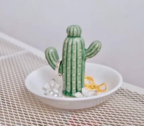 Miniatura 4 de PUDDING CABIN soporte con cactus para anillos regalo para el Día de la Madre adorno con cactus para cumpleaños para mujeres niñas amigas Día de San