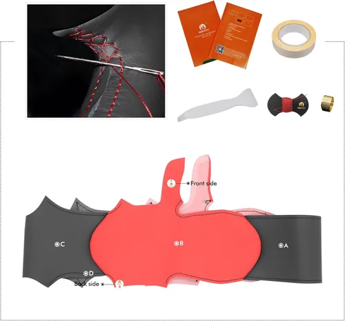 Miniatura 8 de MEWANT Funda cosida a mano para volante de automóvil para Toyota GR Supra 2020-2024, accesorios para volante para Toyota GR Supra 2020-2024