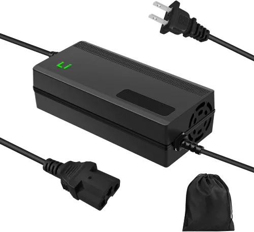 Miniatura 10 de Cargador de batería rápido de 42 V 3 A para batería de litio de 36 V, 7 tipos de enchufes para elegir, sin necesidad de adaptador, más seguro.