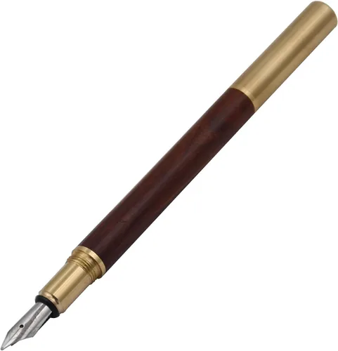 Miniatura 6 de Pluma estilográfica de madera hecha a mano, párrafo corto (4.528 in), bolígrafo de viaje de bolsillo, bolígrafo de negocios, pluma de caligrafía