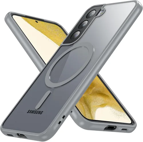 Miniatura 26 de OWKEY Funda para Samsung Galaxy A37/A36 Bark Phone Pro 5G con soporte, magnética, a prueba de golpes, para Magsafe translúcida mate, transparente