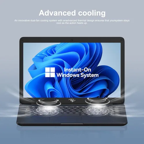 Miniatura 7 de Itel Celeron N4000 - Computadora portátil de 14 pulgadas (doble núcleo), gráficos UHD 600, 4 GB de RAM 256 GB SSD, pantalla HD de 14 pulgadas, ultra