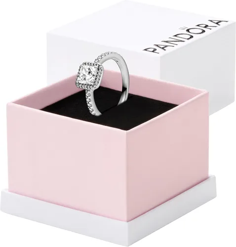 Miniatura 2 de Pandora Anillo cuadrado con halo brillante, con caja de regalo