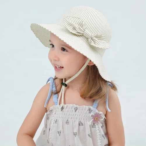 Miniatura 6 de Toddler Kids Baby Girl Sun Hat Floppy Cotton Summer Hat 50+ SPF Protective