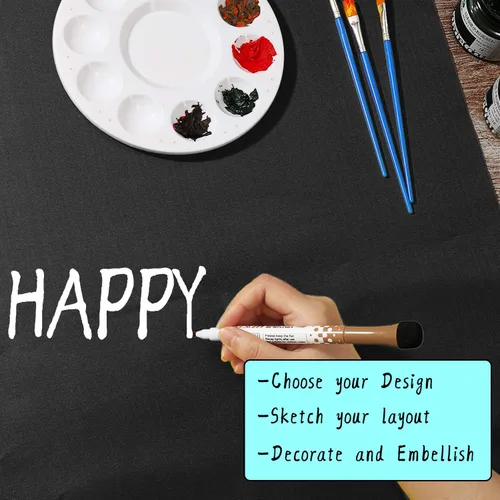 Miniatura 4 de Pancartas grandes en blanco y letreros negros de 2 x 6 pies, pancarta de sublimación para decoración de bricolaje con cuerda para colgar en la pared