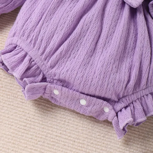 Miniatura 6 de Yccutest Mameluco de manga larga para bebé recién nacido, con volantes, para otoño e invierno