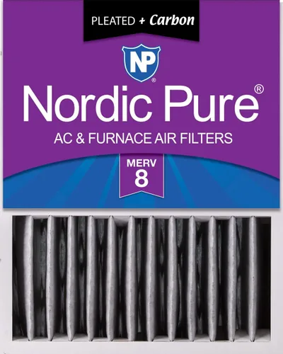 Nordic Pure 16 x 20 x 5 (tamaño real: 15 7/8 x 19 5/8 x 4 3/8) Honeywell Filtros de aire de repuesto Merv 8 Plus Carbon 1 paquete