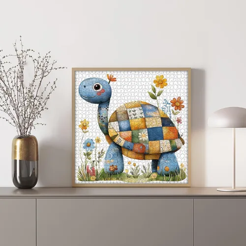 Miniatura 3 de Rompecabezas de tortuga marina para adultos, 1000 piezas, rompecabezas de animales lindos de la naturaleza, rompecabezas de plantas y flores, arte