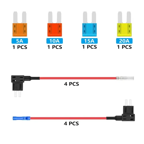 Miniatura 2 de Micro2 Añadir un circuito fusible 12V APT Micro II adaptador de repuesto automotriz fusibles conector de grifos ATR 12 voltios con 4 fusibles 5 10